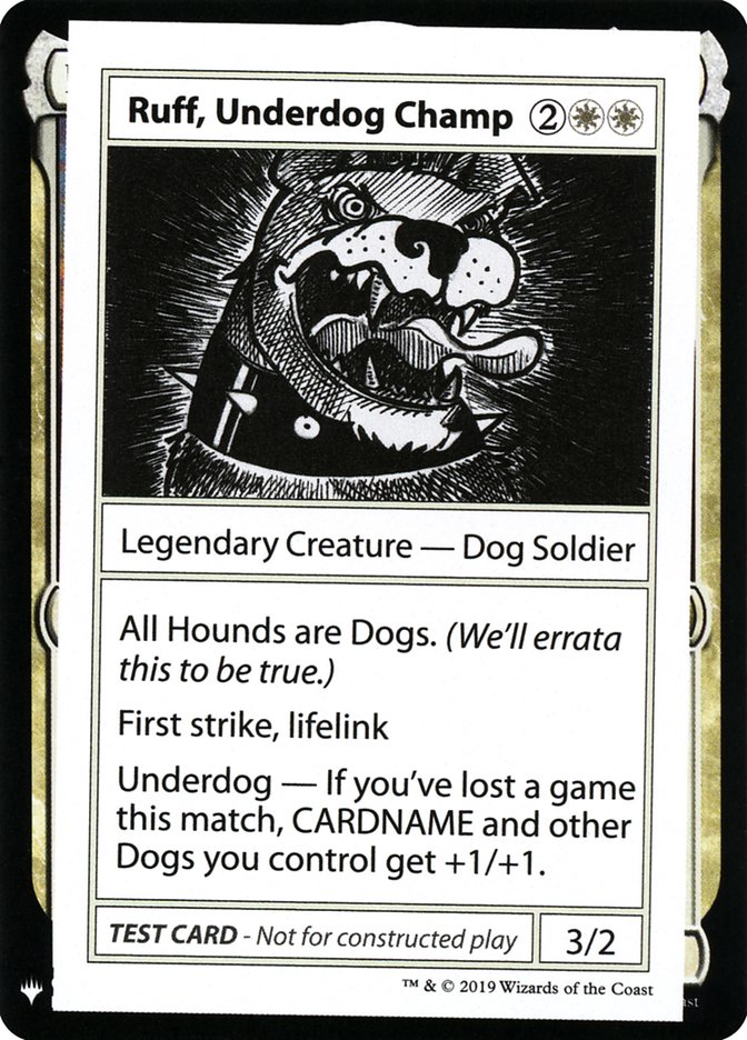 Ruff, Underdog Champ [Mystery Booster Playtest Cards] - Trinity Hobby
