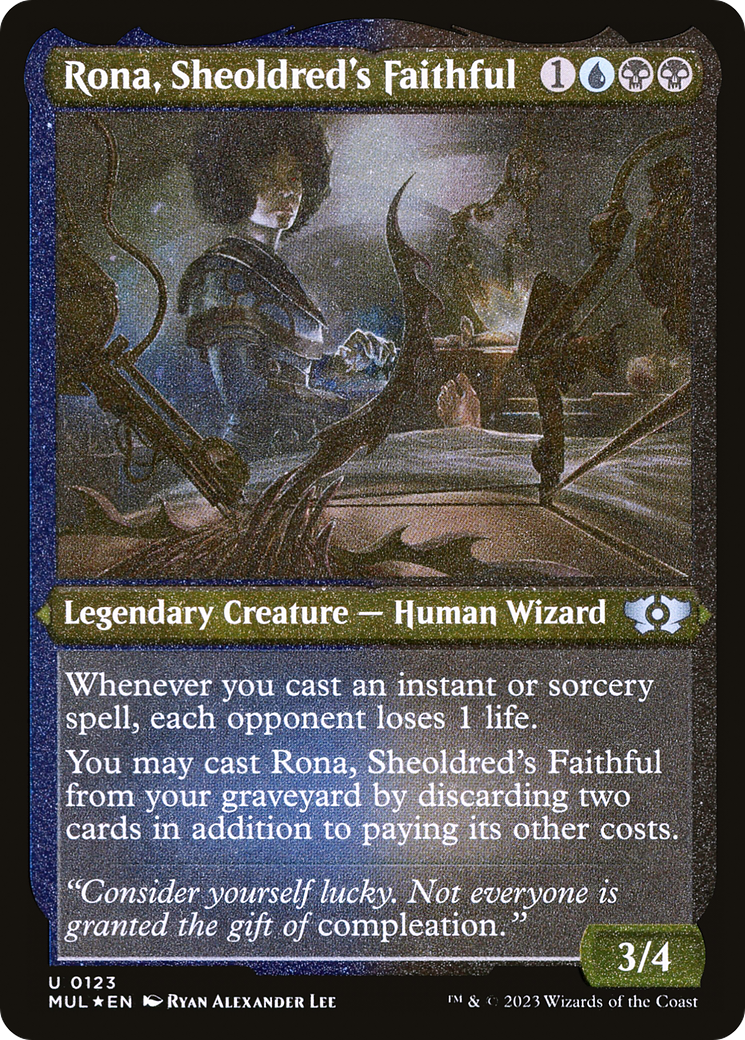 Rona, Sheoldred's Faithful (Foil Etched)  [Foil]  (MUL-123) - [Multiverse Legends] - Trinity Hobby