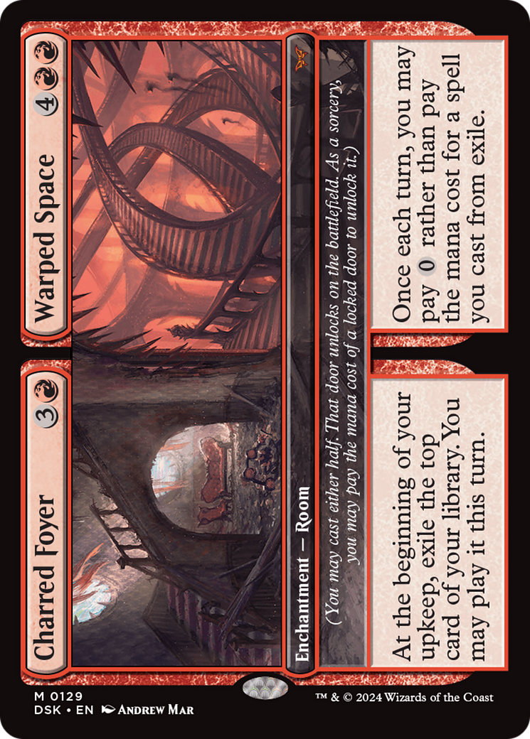 Charred Foyer // Warped Space [Duskmourn: House of Horror] - Trinity Hobby