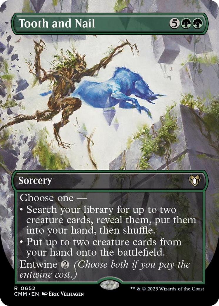 Tooth and Nail (Borderless Alternate Art) [Commander Masters] - Trinity Hobby