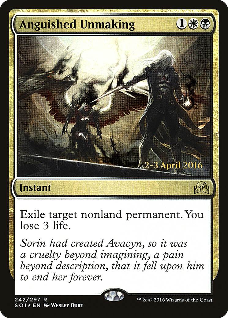 Anguished Unmaking [Shadows over Innistrad Prerelease Promos] - Trinity Hobby