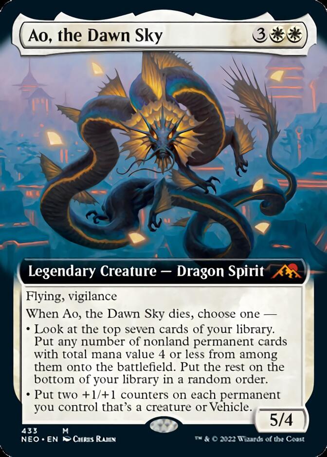 Ao, the Dawn Sky (Extended Art) [Kamigawa: Neon Dynasty] - Trinity Hobby