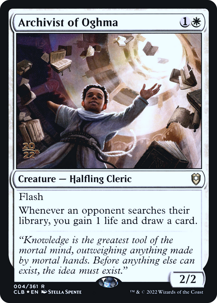Archivist of Oghma [Commander Legends: Battle for Baldur's Gate Prerelease Promos] - Trinity Hobby
