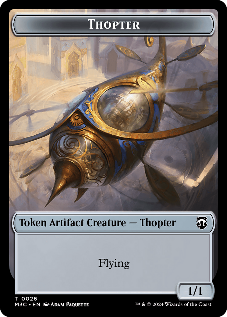 Aetherborn (Ripple Foil) // Thopter Double-Sided Token [Modern Horizons 3 Commander Tokens] - Trinity Hobby