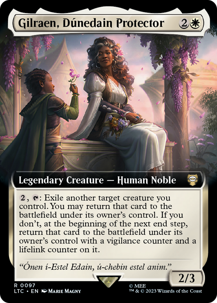 Gilraen, Dúnedain Protector (LTC-097) - [Tales of Middle-earth Commander]: (Extended Art) Foil - Trinity Hobby