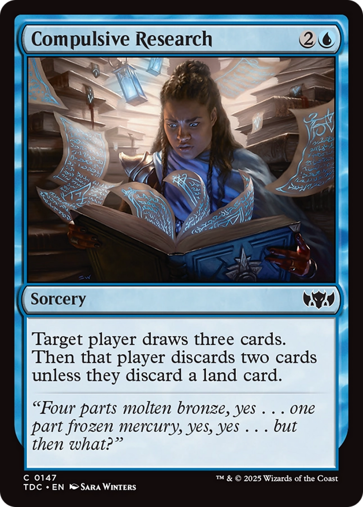 Compulsive Research (TDC-147) - [Commander: Tarkir: Dragonstorm] - Trinity Hobby