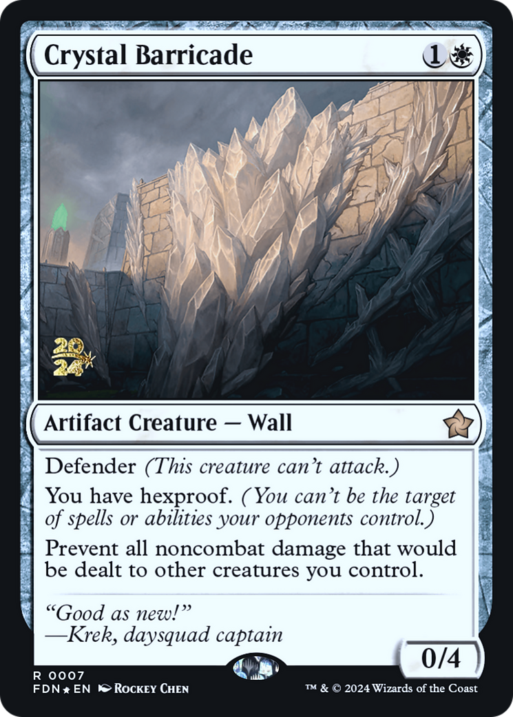 Crystal Barricade [Foundations Prerelease Promos] - Trinity Hobby