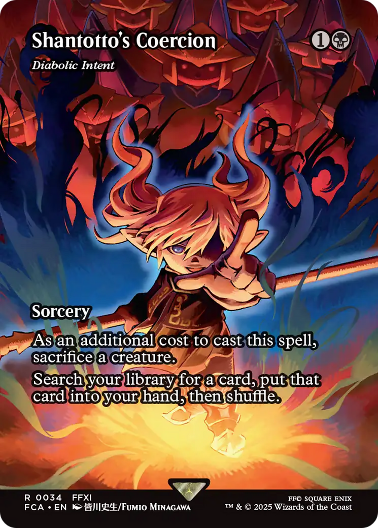 Diabolic Intent  [Foil]  (FCA-034) - [FINAL FANTASY: Through the Ages] / Shantotto's Coercion (Borderless)
