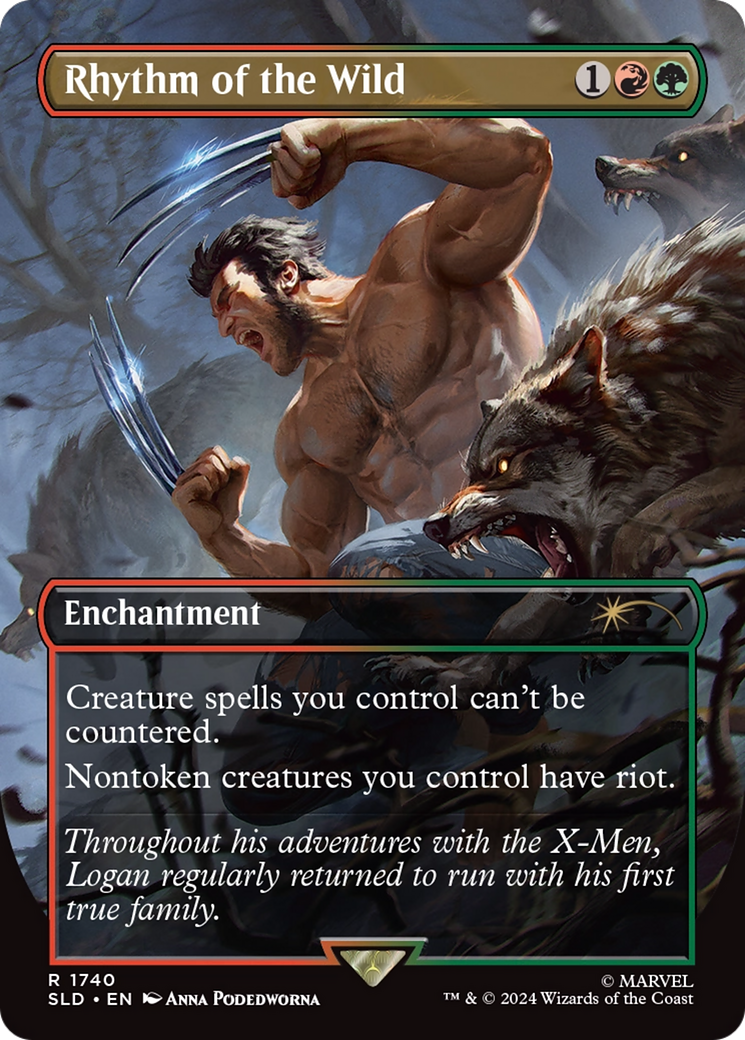 Rhythm of the Wild  [Foil]  (SLD-1740) - [Secret Lair Drop] (Borderless) - Trinity Hobby
