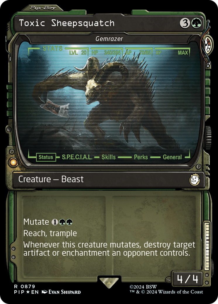 Toxic Sheepsquatch - Gemrazer (Showcase) (Surge Foil) [Fallout] - Trinity Hobby