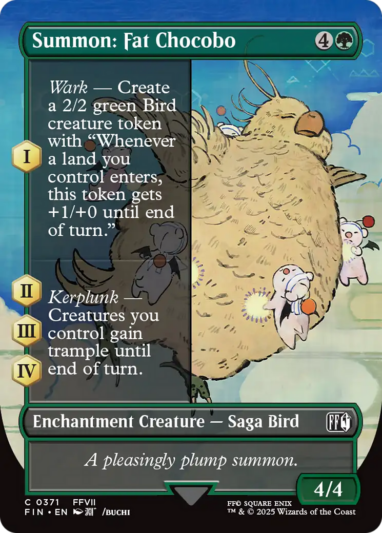Summon: Fat Chocobo  (FIN-371) - [FINAL FANTASY]: (enchantment) (Borderless) - Trinity Hobby