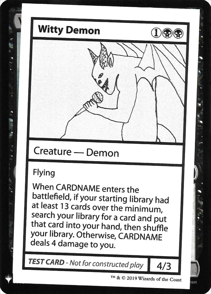 Witty Demon [Mystery Booster Playtest Cards] - Trinity Hobby
