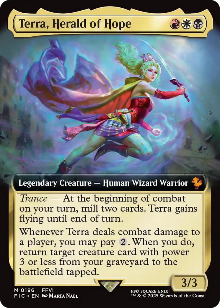 Terra, Herald of Hope  (FIC-186) - [Commander: FINAL FANTASY]: (Extended Art) - Trinity Hobby