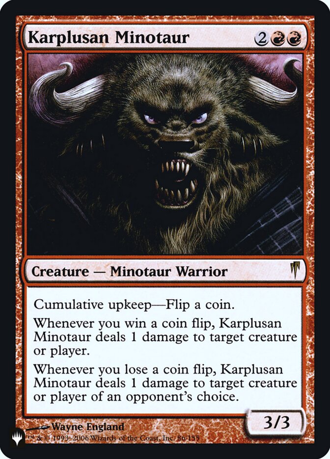 Karplusan Minotaur [Secret Lair: Heads I Win, Tails You Lose] - Trinity Hobby
