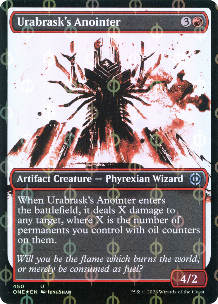 Urabrask's Anointer (Showcase Ichor Step-and-Compleat Foil) [Phyrexia: All Will Be One] - Trinity Hobby