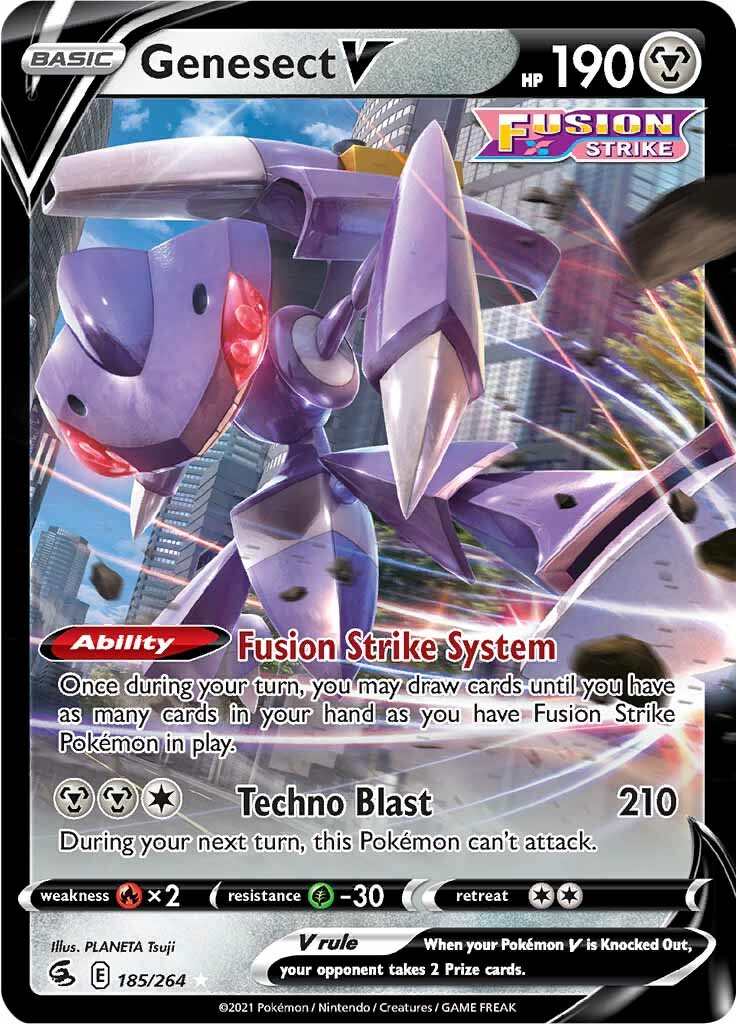 Genesect V (185/264) [Sword & Shield: Fusion Strike] - Trinity Hobby