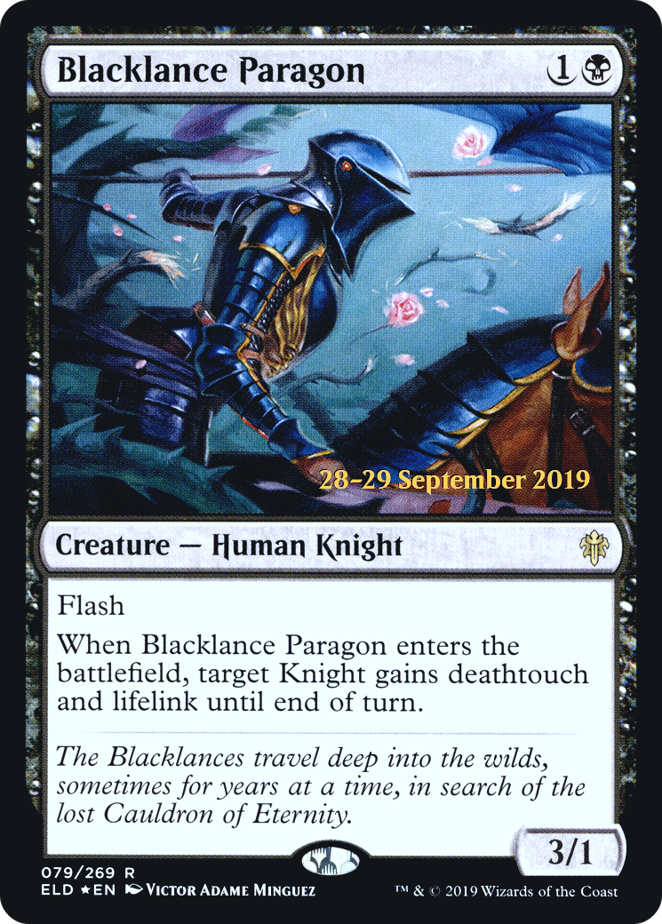Blacklance Paragon [Throne of Eldraine Prerelease Promos] - Trinity Hobby
