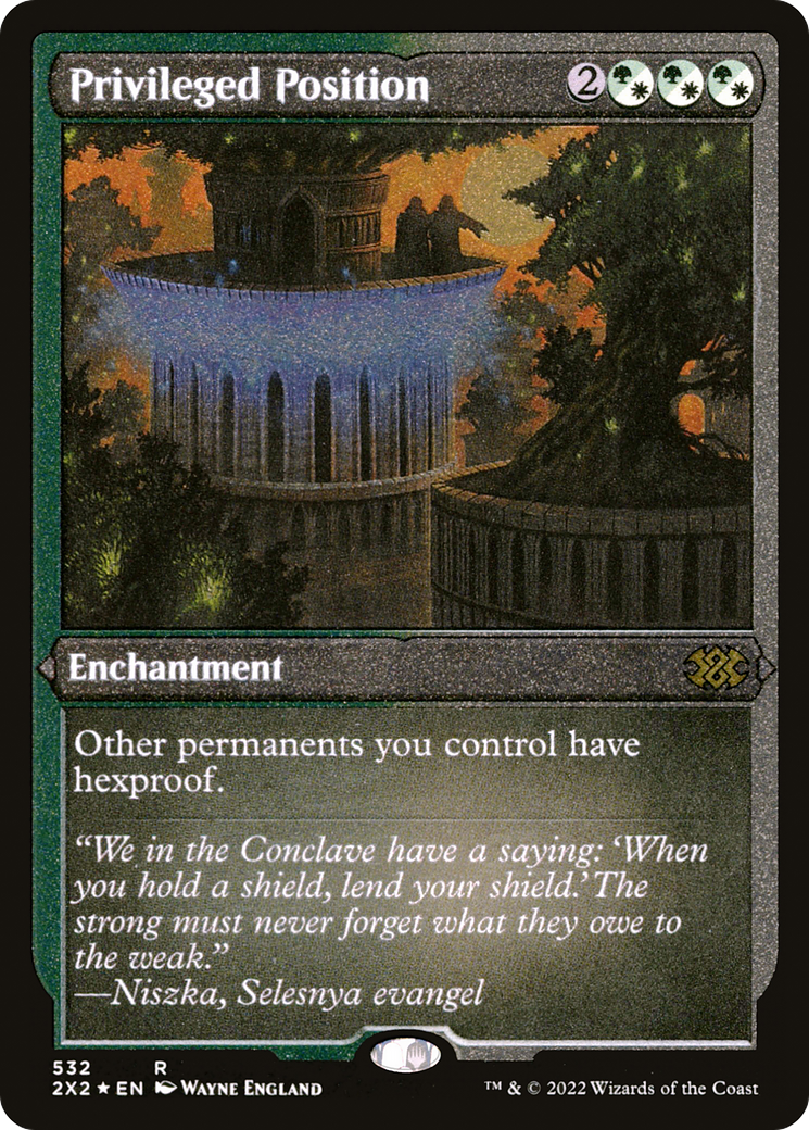 Privileged Position (Foil Etched)  [Foil]  (2X2-532) - [Double Masters 2022] - Trinity Hobby