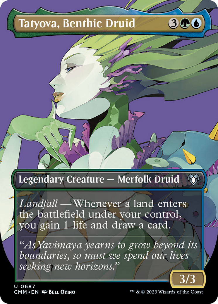 Tatyova, Benthic Druid (Borderless Profile) [Commander Masters] - Trinity Hobby