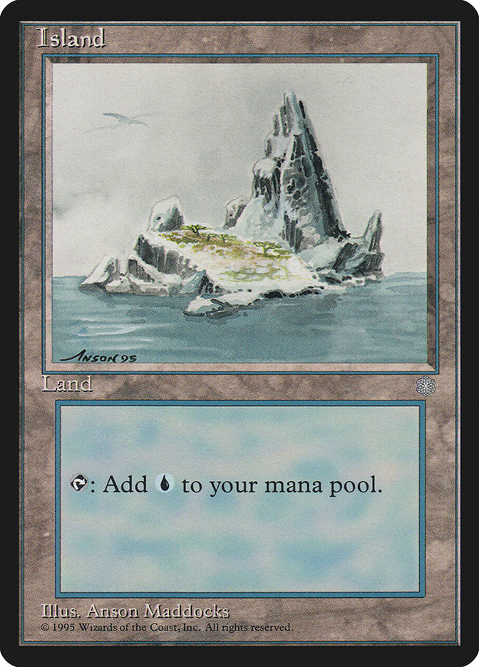 Island (Bird in Top Left / Signature on Left) [Ice Age] - Trinity Hobby