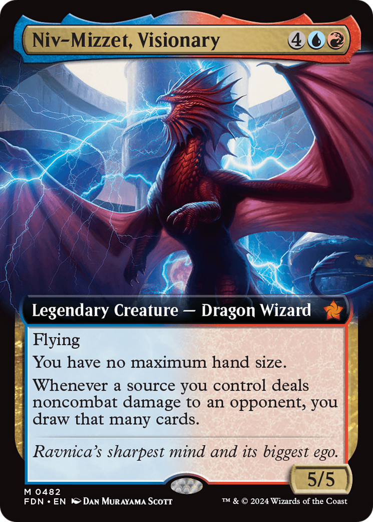 Niv-Mizzet, Visionary (Extended Art) [Foundations] - Trinity Hobby