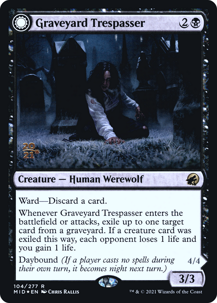 Graveyard Trespasser // Graveyard Glutton [Innistrad: Midnight Hunt Avant-première Promos] 