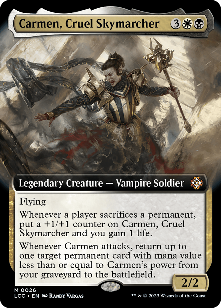 Carmen, Cruel Skymarcher (Extended Art) [The Lost Caverns of Ixalan Commander] - Trinity Hobby