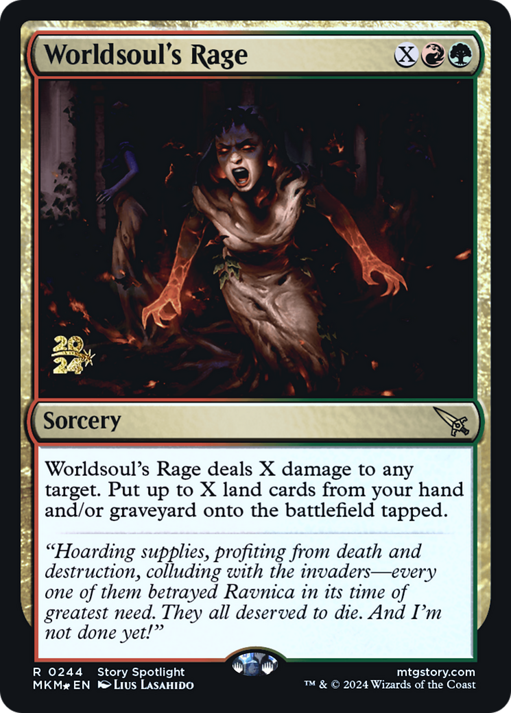 Worldsoul's Rage [Murders at Karlov Manor Prerelease Promos] - Trinity Hobby