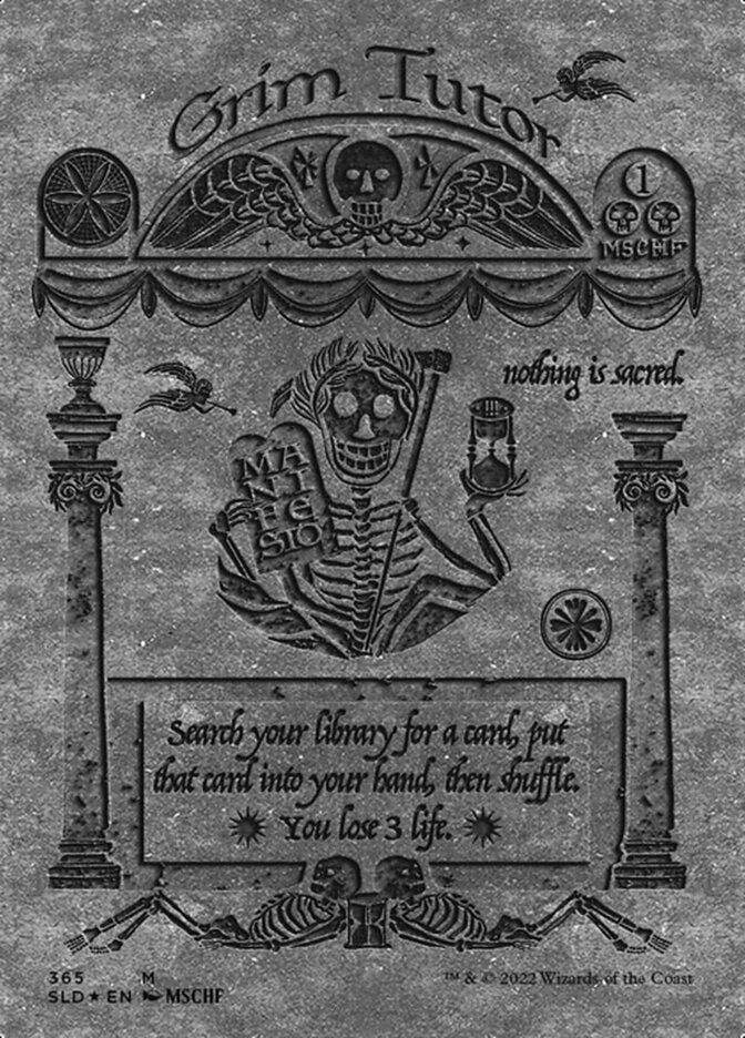 Grim Tutor (Borderless) (Foil Etched) [Secret Lair Drop Series] - Trinity Hobby