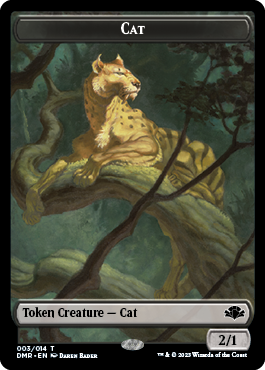 Zombie // Cat (003) Double-Sided Token [Dominaria Remastered Tokens] - Trinity Hobby