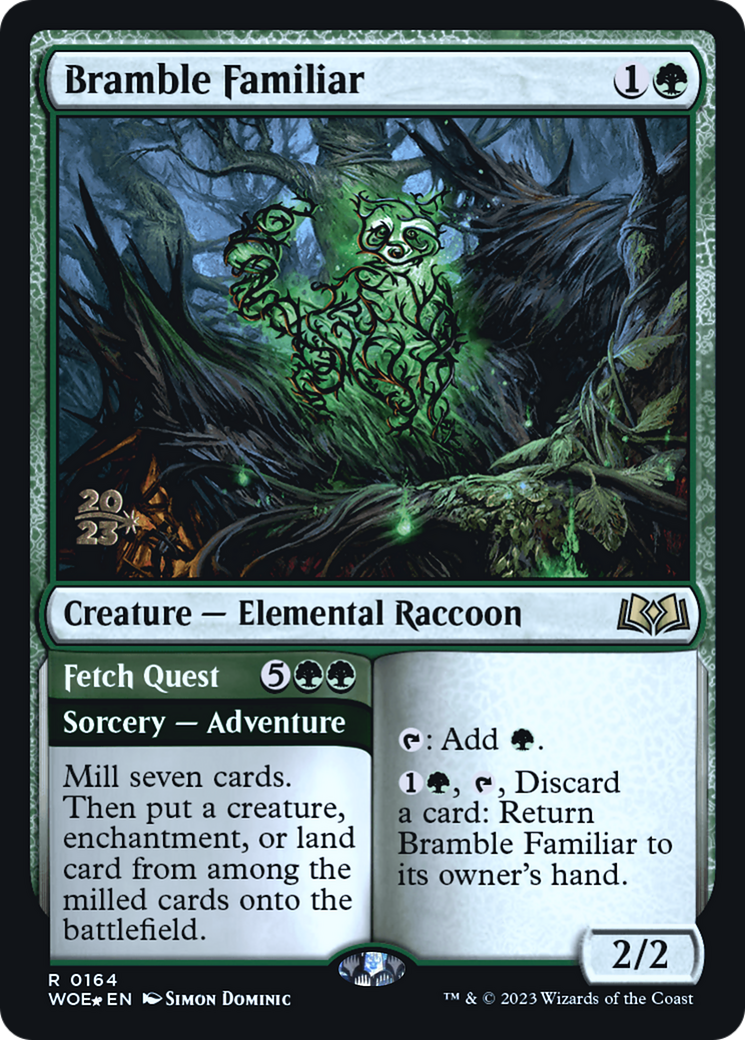 Bramble Familiar // Fetch Quest [Wilds of Eldraine Prerelease Promos] - Trinity Hobby