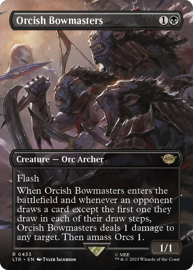 Orcish Bowmasters (Borderless Alternate Art) [The Lord of the Rings: Tales of Middle-Earth] - Trinity Hobby