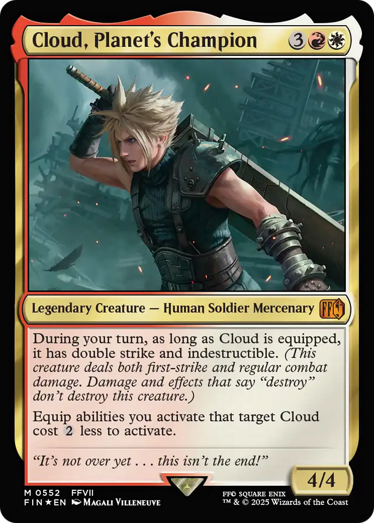 Cloud, Planet's Champion  [Foil]  (FIN-552) - [FINAL FANTASY] - Trinity Hobby