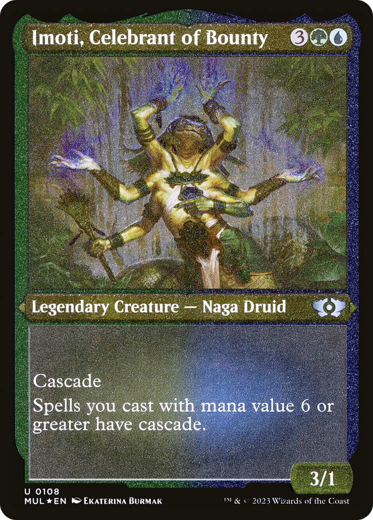 Imoti, Celebrant of Bounty (Foil Etched)  [Foil]  (MUL-108) - [Multiverse Legends] - Trinity Hobby