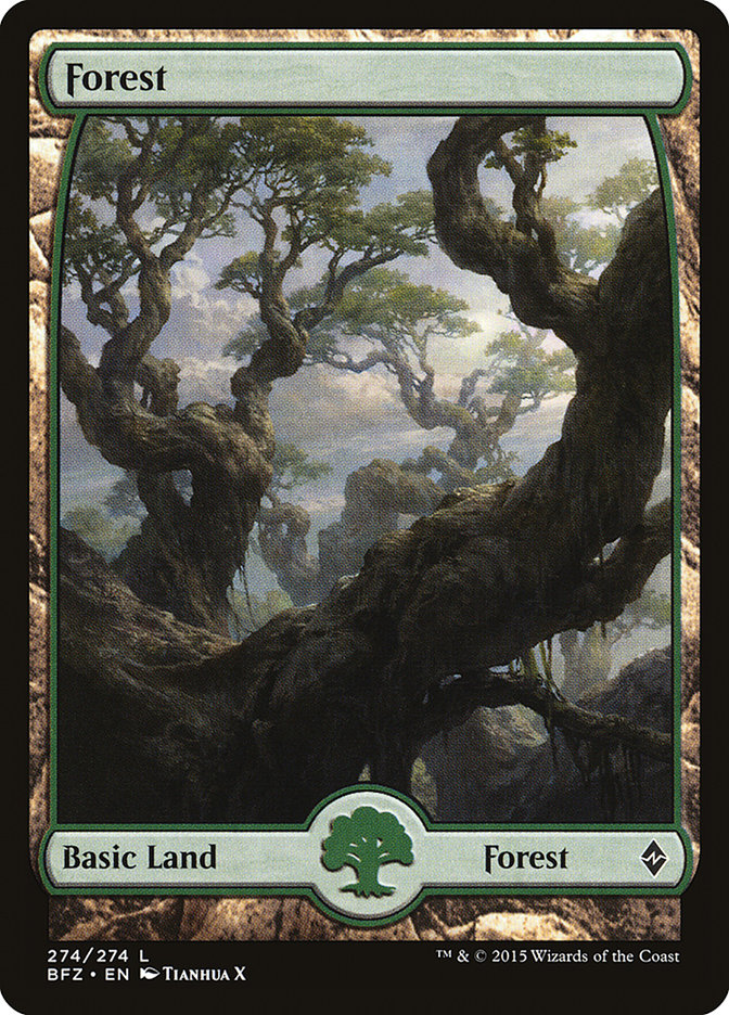 Forest (274) (Full Art) [Battle for Zendikar] - Trinity Hobby