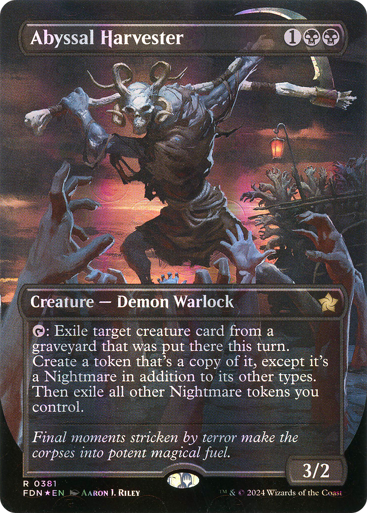 Abyssal Harvester (Borderless) (Mana Foil) [Foundations] - Trinity Hobby