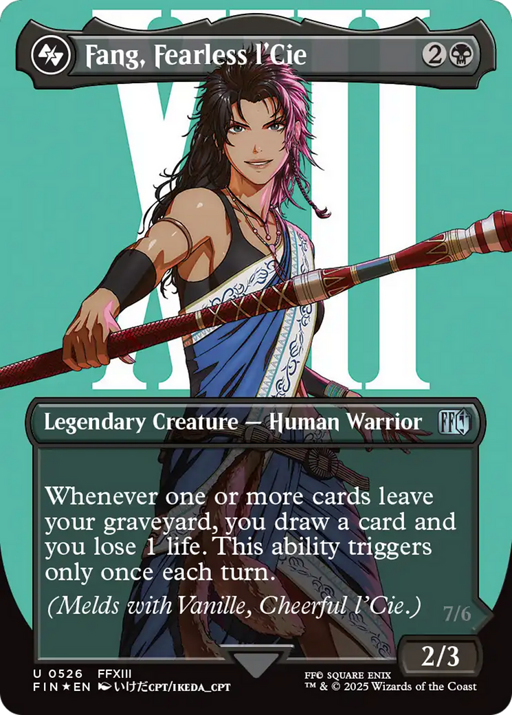 Fang, Fearless l'Cie (Borderless) (Surge Foil)  [Foil]  (FIN-526) - [FINAL FANTASY] (Borderless) - Trinity Hobby