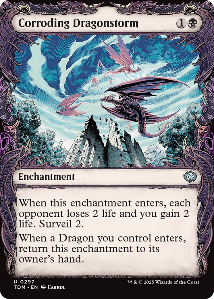 Corroding Dragonstorm  [Foil]  (TDM-297) - [Tarkir: Dragonstorm]: (Showcase, enchantment) - Trinity Hobby