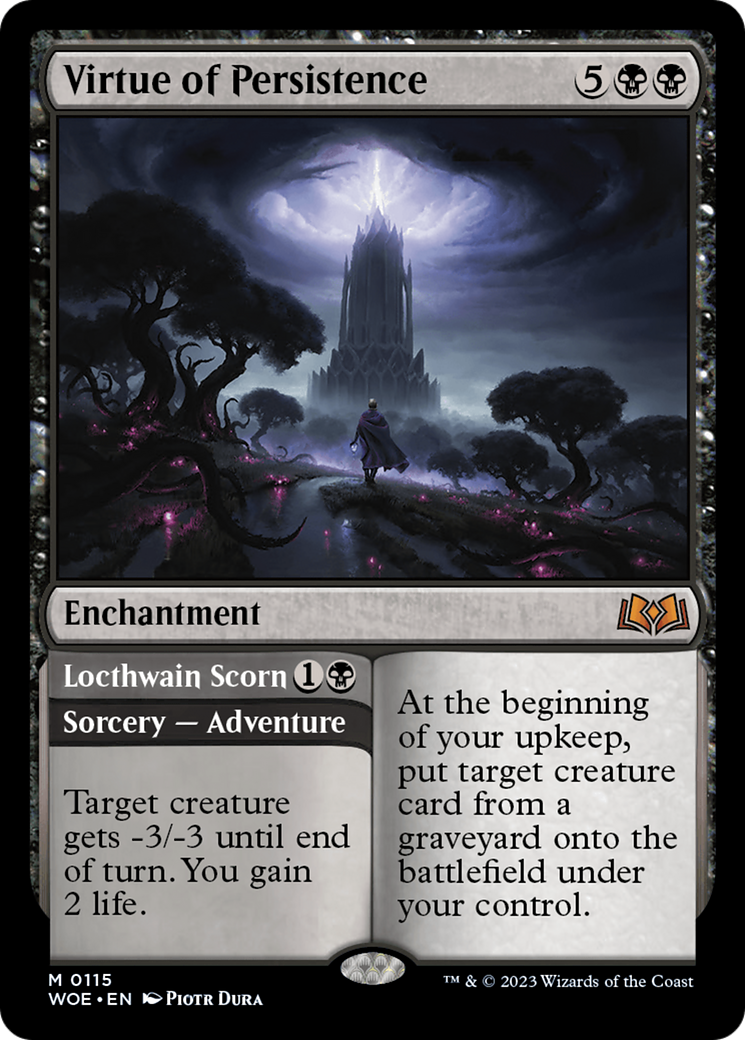 Virtue of Persistence // Locthwain Scorn [Wilds of Eldraine] - Trinity Hobby