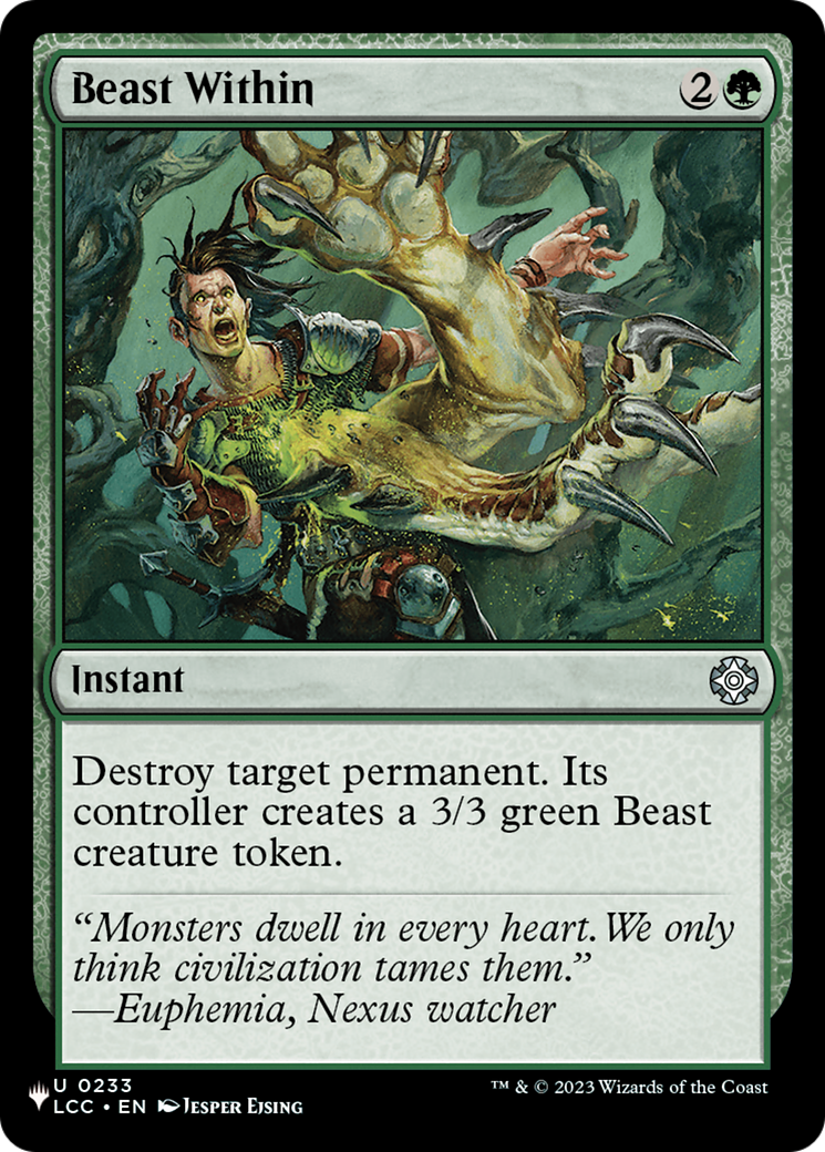 Beast Within (LCC) (LIST-233) - [The List Reprints] - Trinity Hobby