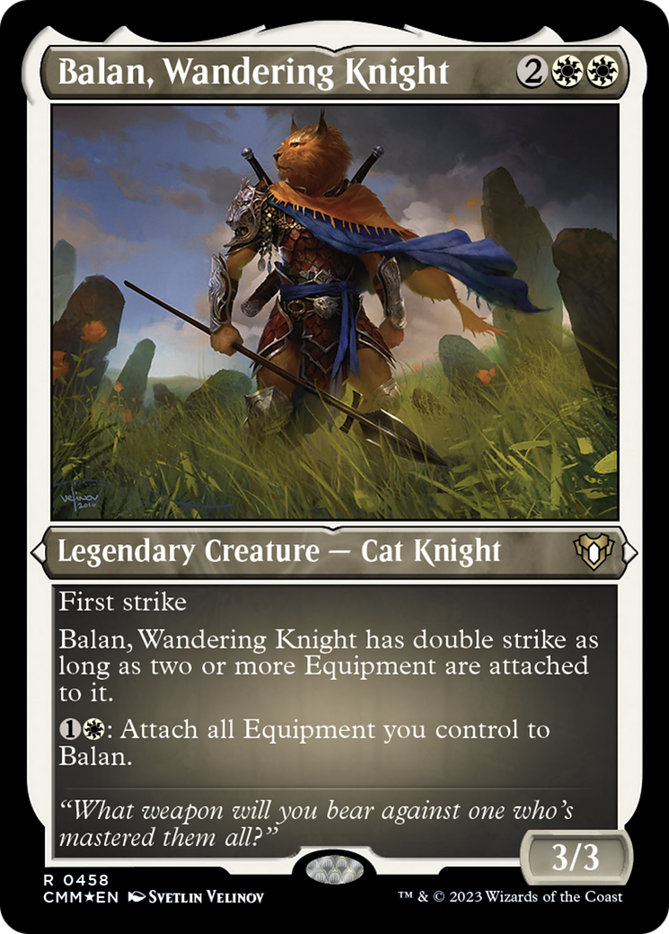 Balan, Wandering Knight (Foil Etched) [Commander Masters] - Trinity Hobby
