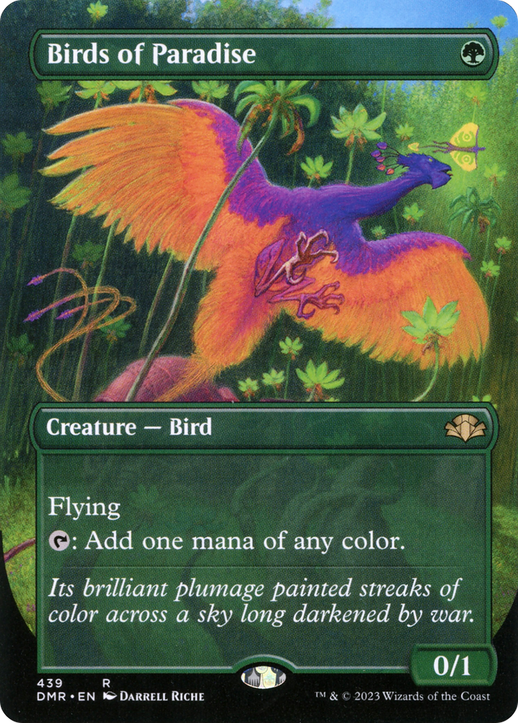 Birds of Paradise (Borderless Alternate Art) [Dominaria Remastered] - Trinity Hobby