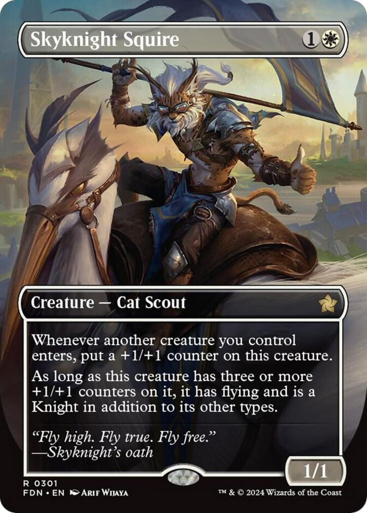 Skyknight Squire (Borderless) [Foundations] - Trinity Hobby