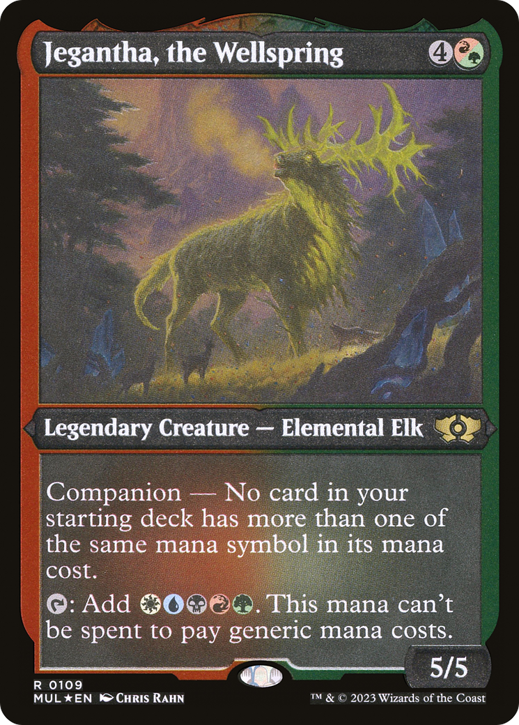 Jegantha, the Wellspring (Foil Etched)  [Foil]  (MUL-109) - [Multiverse Legends]: (companion) - Trinity Hobby