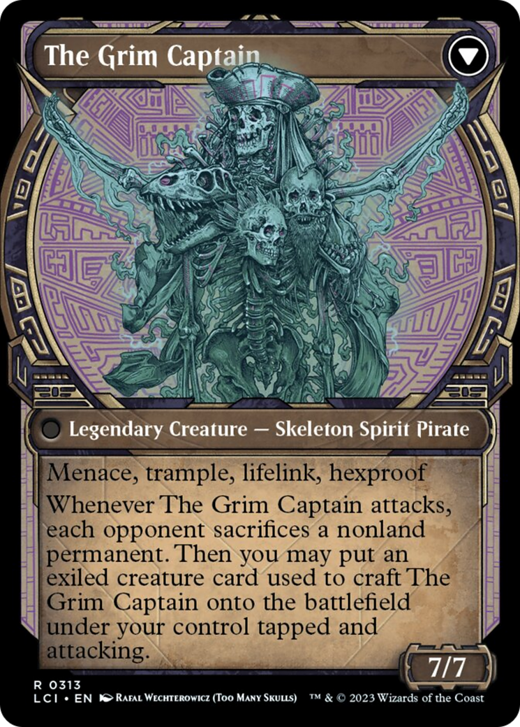 Throne of the Grim Captain // The Grim Captain (Showcase) [The Lost Caverns of Ixalan] - Trinity Hobby
