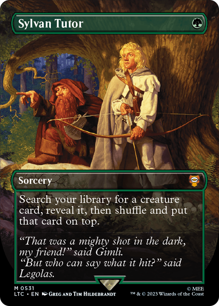 Sylvan Tutor (Borderless) [The Lord of the Rings: Tales of Middle-Earth Commander] - Trinity Hobby