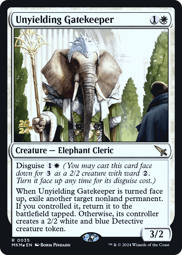 Unyielding Gatekeeper [Murders at Karlov Manor Prerelease Promos] - Trinity Hobby