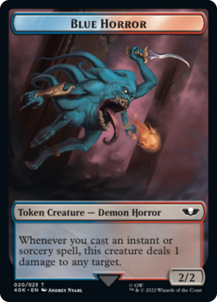 Spawn // Blue Horror Double-Sided (Surge Foil) [Warhammer 40,000 Tokens] - Trinity Hobby