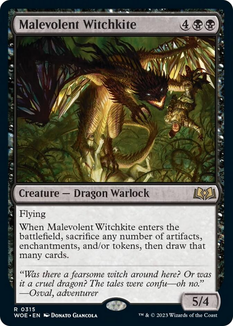 Malevolent Witchkite [Wilds of Eldraine] - Trinity Hobby