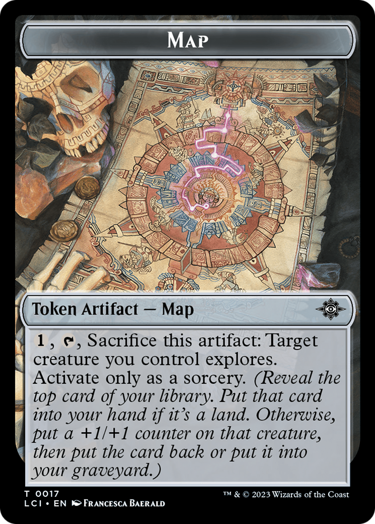 Map // Dinosaur (0010) Double-Sided Token [The Lost Caverns of Ixalan Tokens] - Trinity Hobby